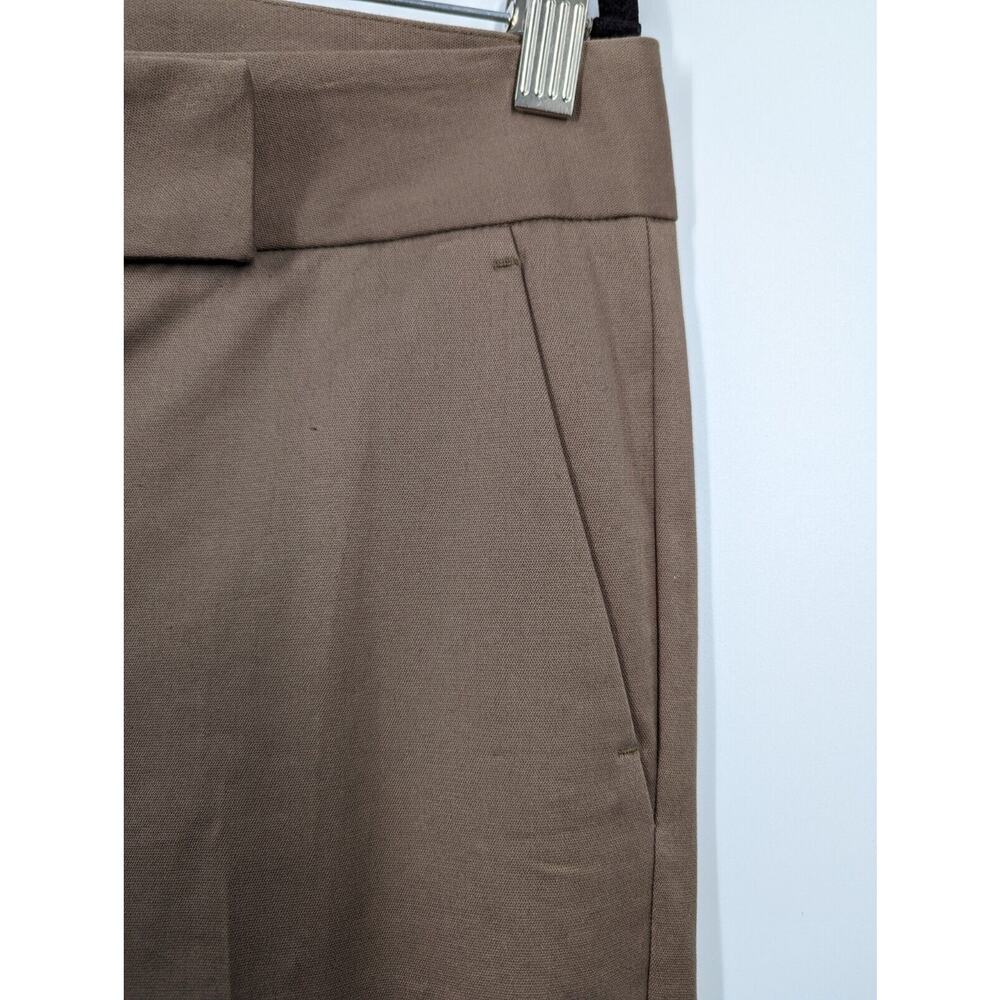 Max Mara To The Max women 10 Tan Cotton Blend Wide Leg Trouser Work Career Pant - Picture 4 of 10
